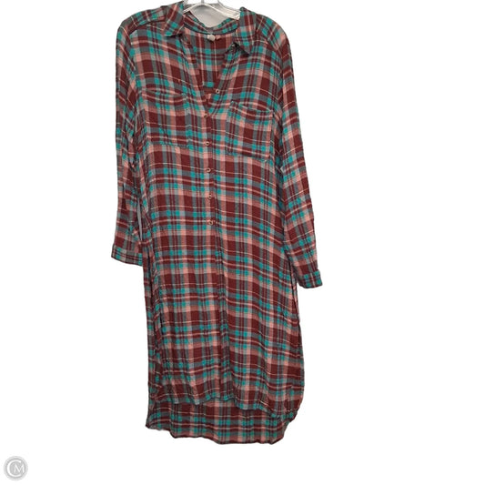Tunic Long Sleeve By Pilcro In Blue & Orange, Size: S