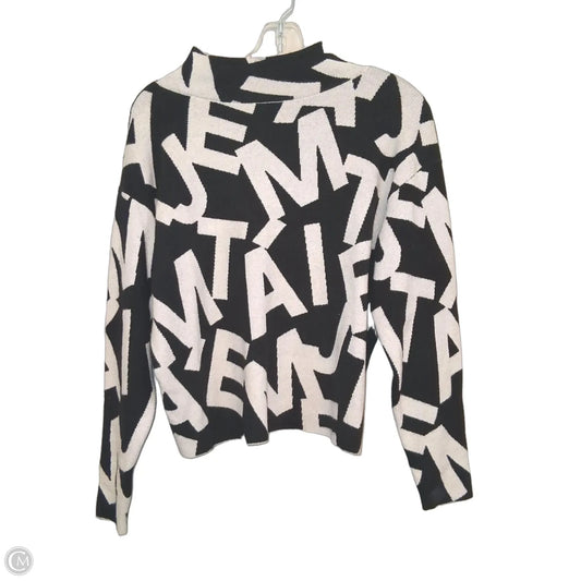 Sweater By Maeve In Black & Cream, Size: Xs