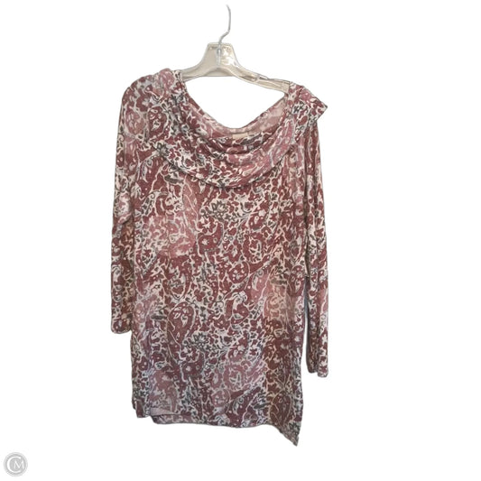Sweater By Zenergy By Chicos In Grey & Red, Size: Xl