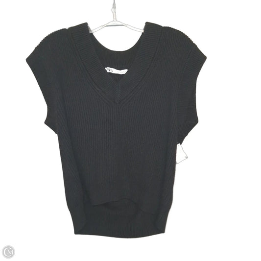 Vest Sweater By Zara In Black, Size: S