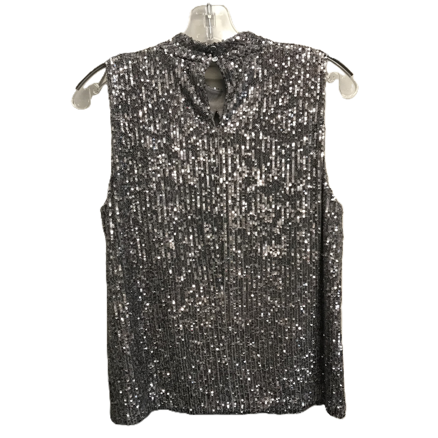 Silver Top Sleeveless By Calvin Klein, Size: M