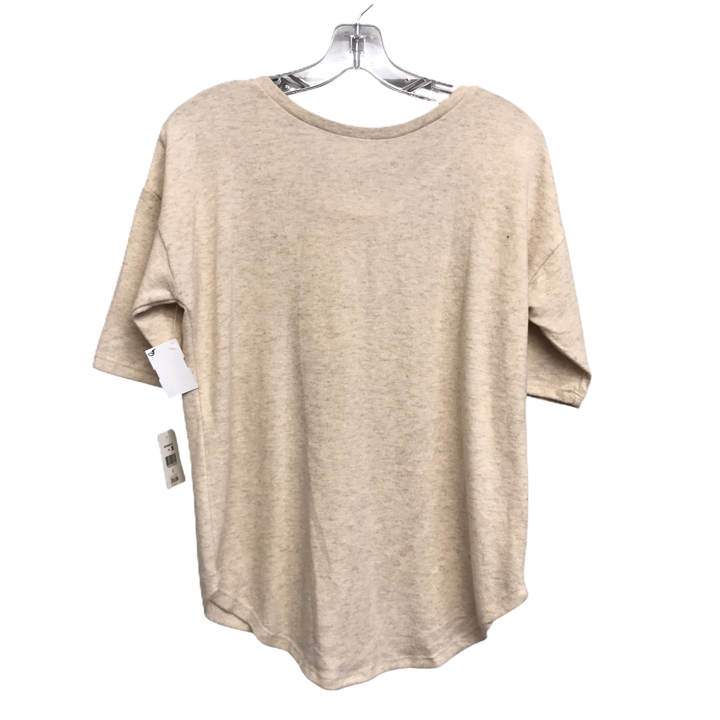 Top 3/4 Sleeve By Simple Pleasures In Beige, Size: S