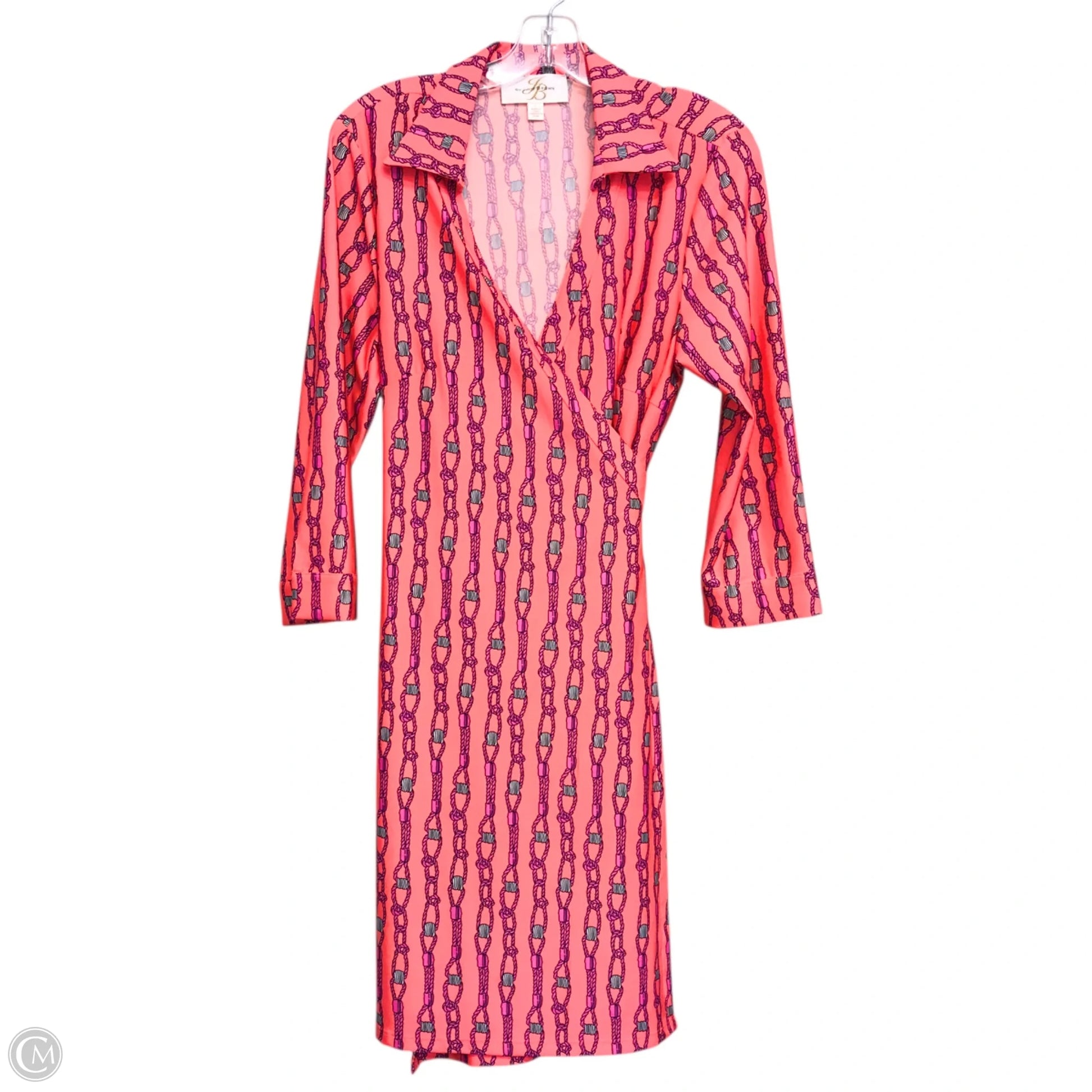 Dress Casual Midi by Julie Brown in Multi-Colored, Size: L Dress Casual Midi by Julie Brown in Multi-Colored, Size: L