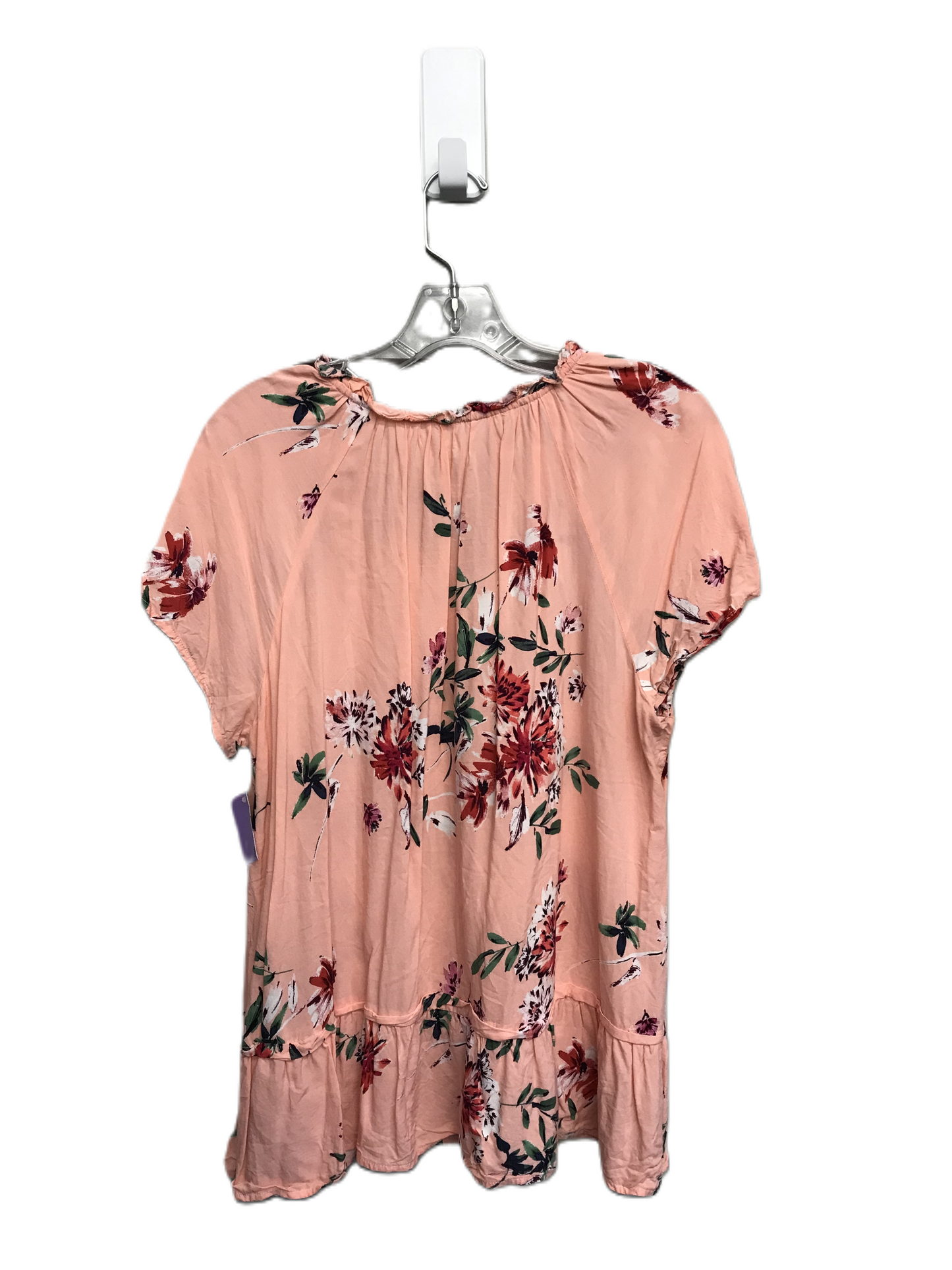 Floral Print Top Short Sleeve By St Johns Bay, Size: Xl