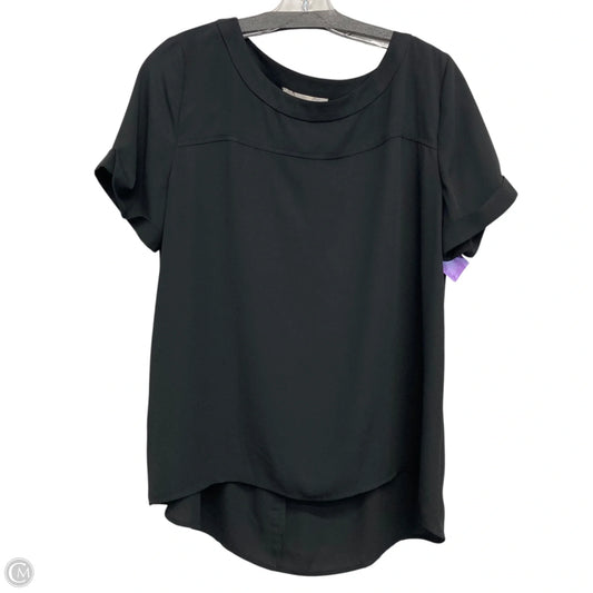 Top Short Sleeve By Loft In Black, Size: M