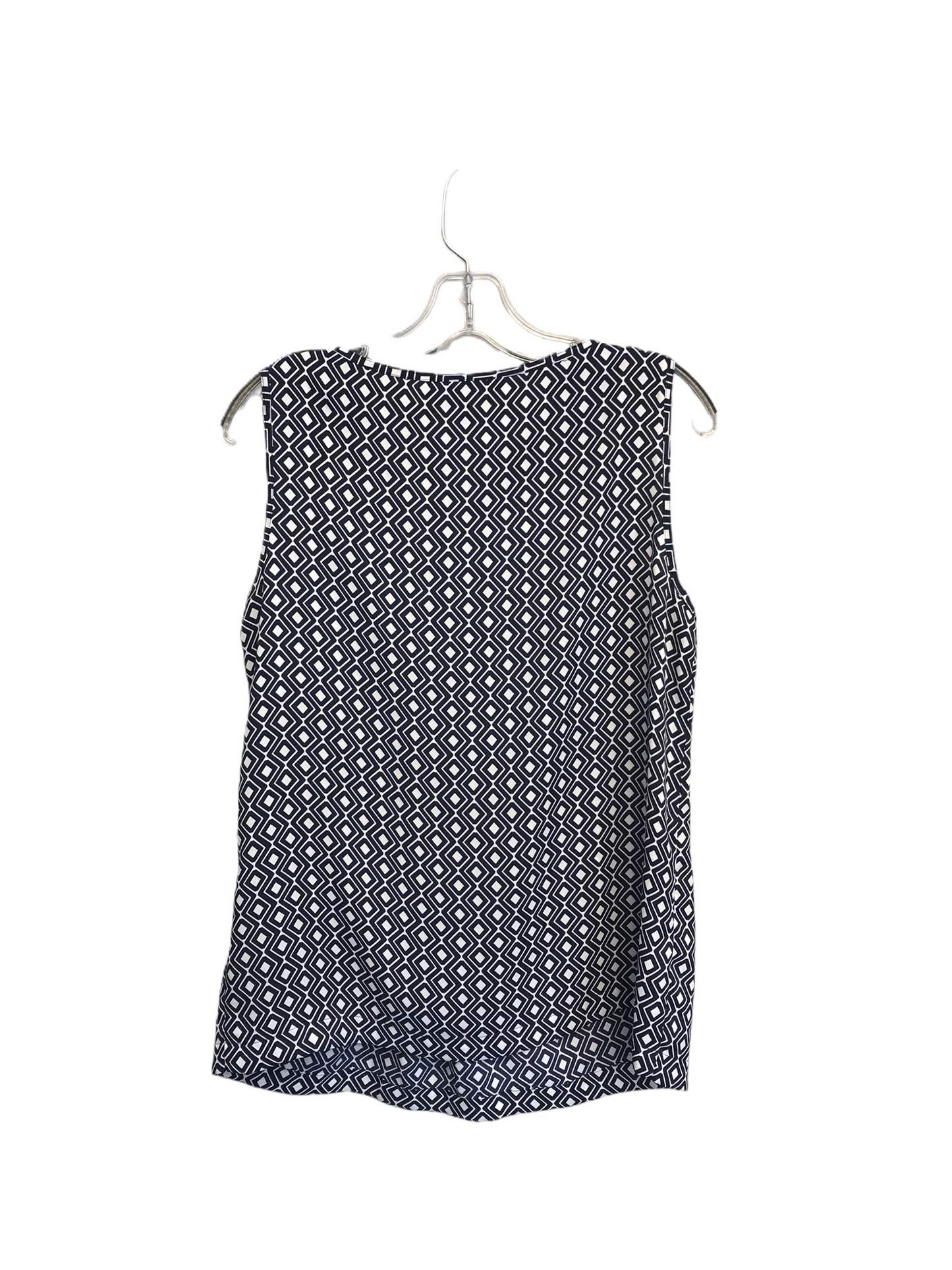 Blue & White Top Sleeveless By Loft, Size: S