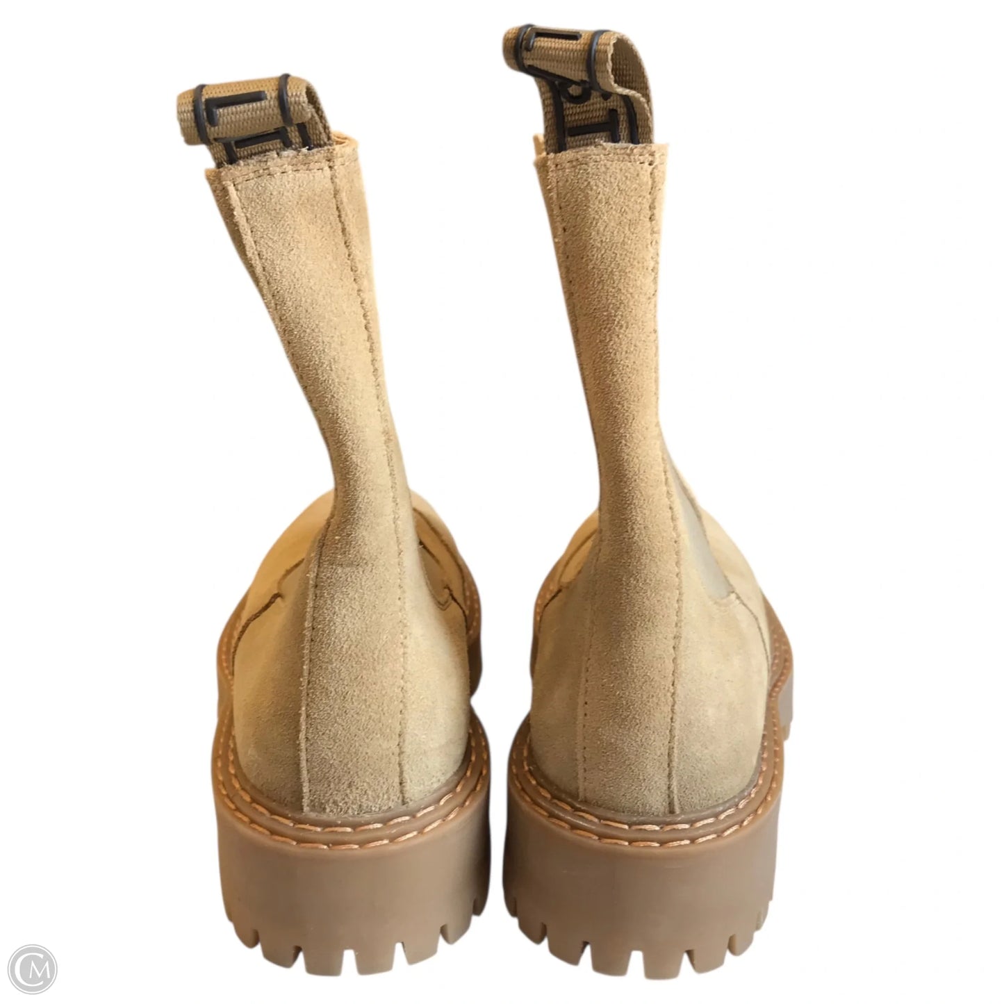 Boots Ankle Flats By Last In Beige, Size: 8.5