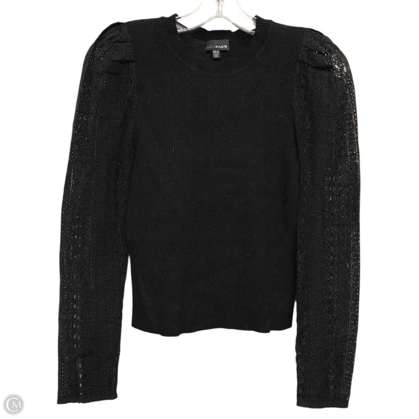 Top Long Sleeve By Lucy Paris In Black, Size: S