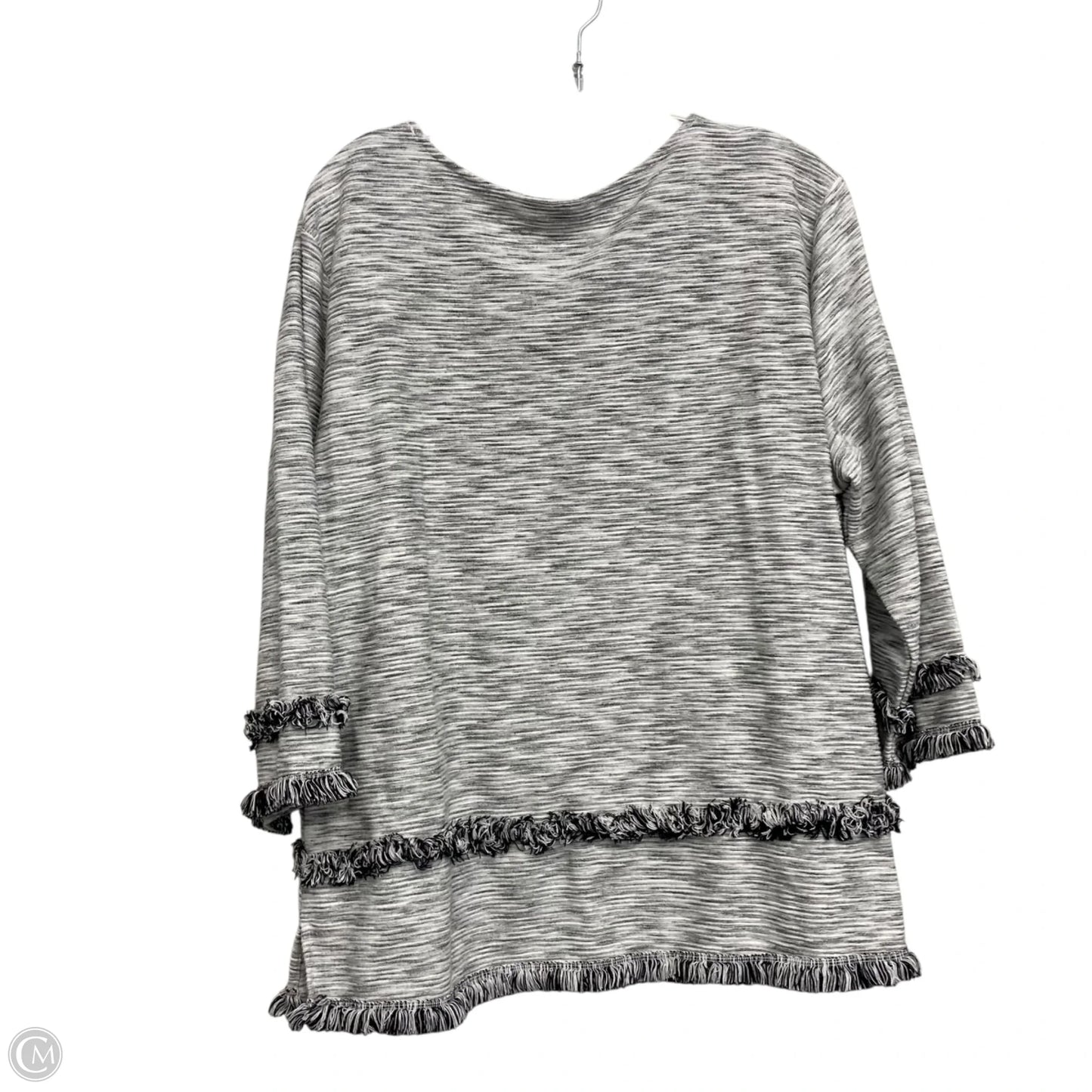 Top Long Sleeve By Style And Company In Grey, Size: Xl