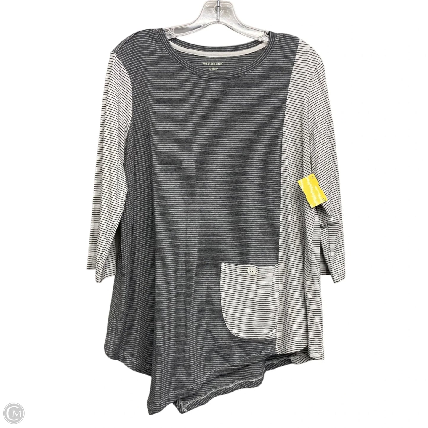 Top Long Sleeve By Westies In Striped Pattern, Size: L