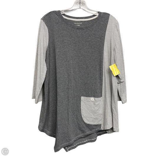 Top Long Sleeve By Westies In Striped Pattern, Size: L