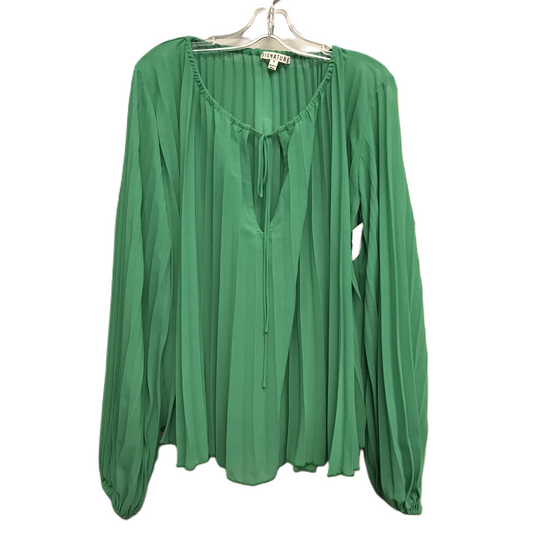 Top Long Sleeve By Signature 8 In Green, Size: S