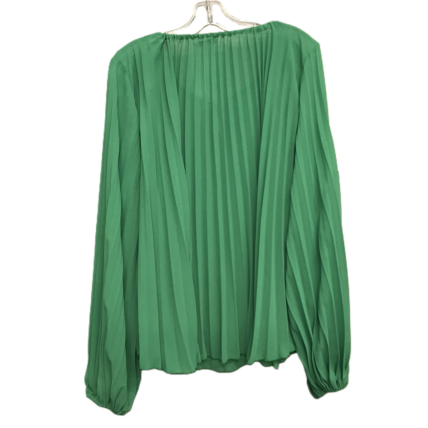 Top Long Sleeve By Signature 8 In Green, Size: S