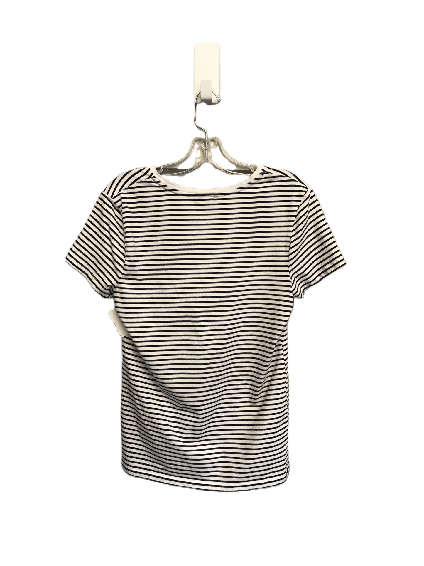 Striped Pattern Top Short Sleeve Basic By Nautica, Size: M