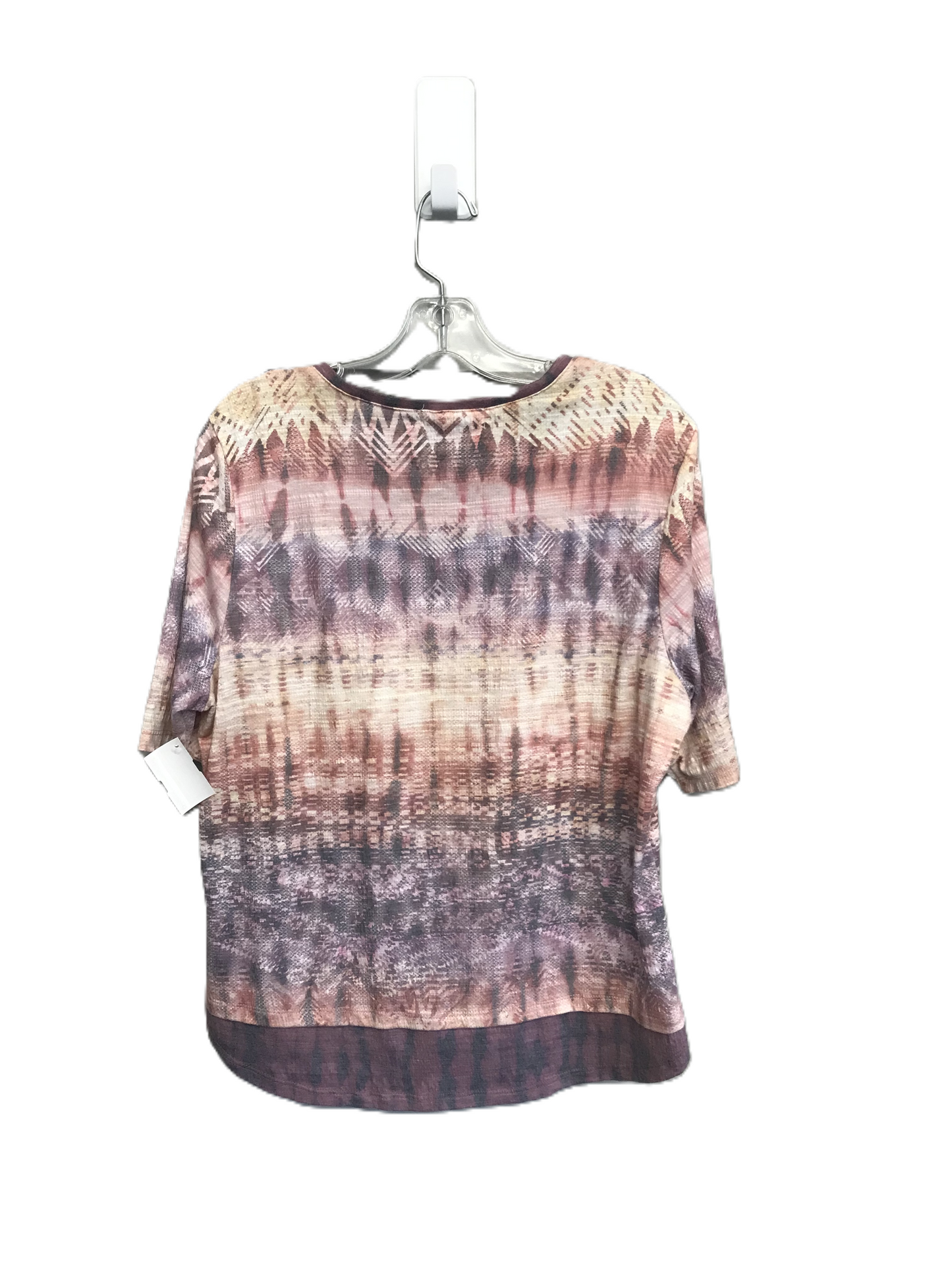 Multi-colored Top Short Sleeve Basic By Fashion Bug, Size: Xl