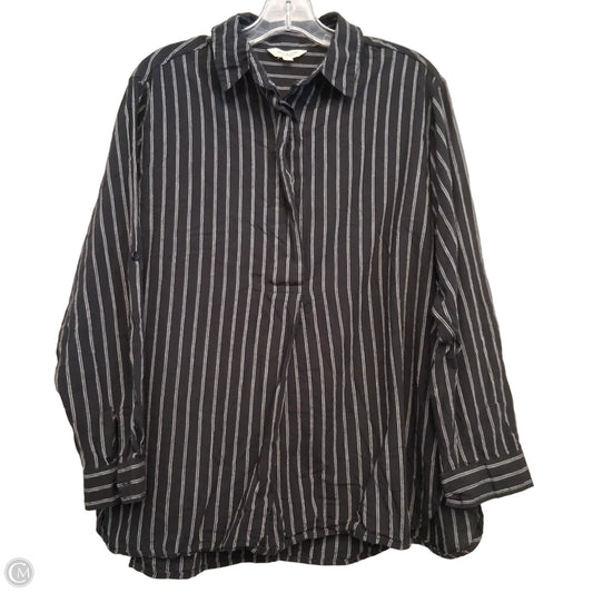 Top Long Sleeve By Max Studio In Black, Size: L