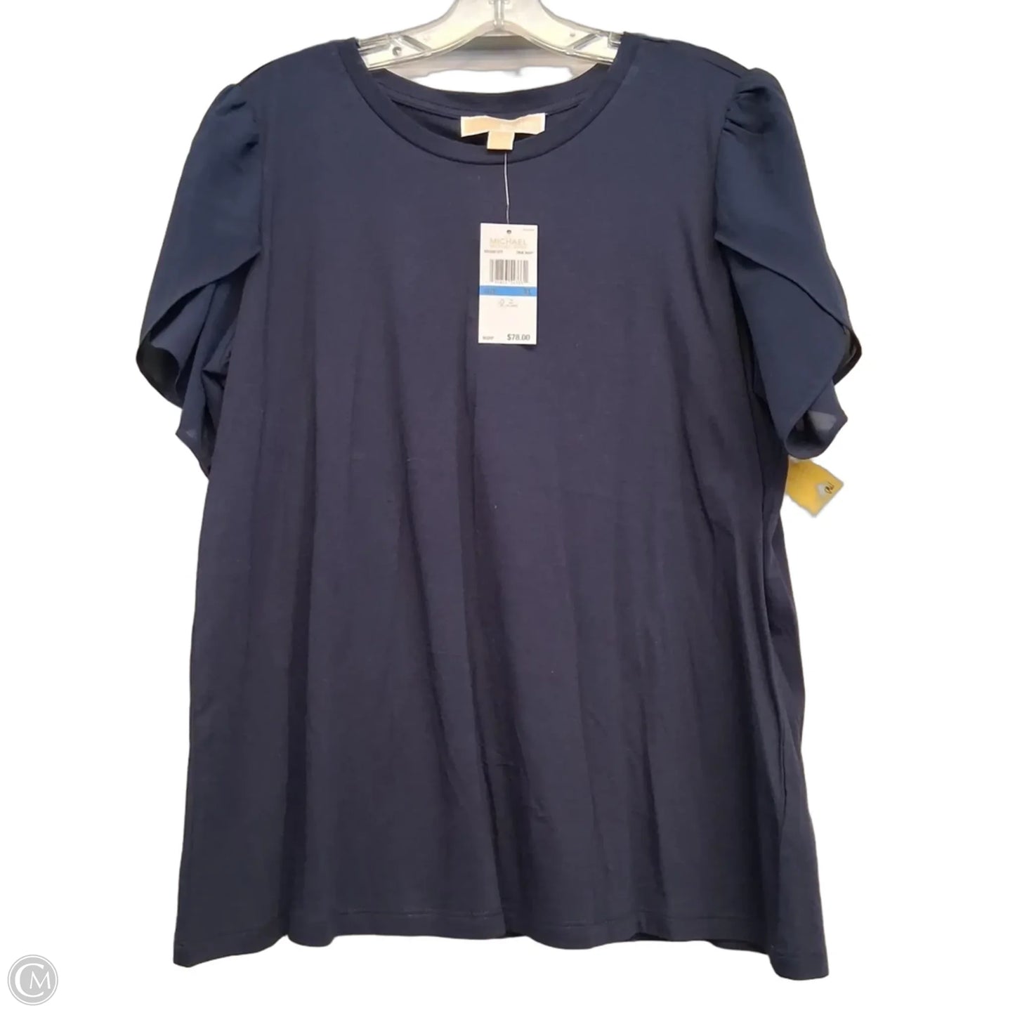Top Short Sleeve By Michael By Michael Kors In Navy, Size: Xl