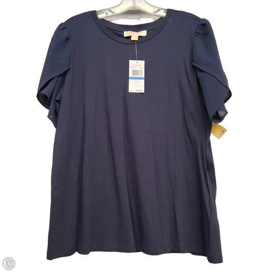 Top Short Sleeve By Michael By Michael Kors In Navy, Size: Xl