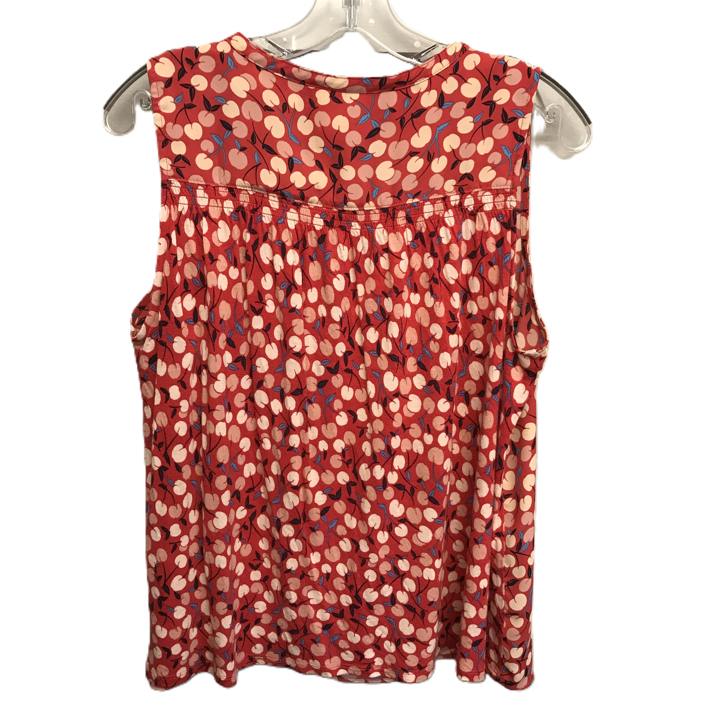 Red Top Sleeveless By Loft, Size: M