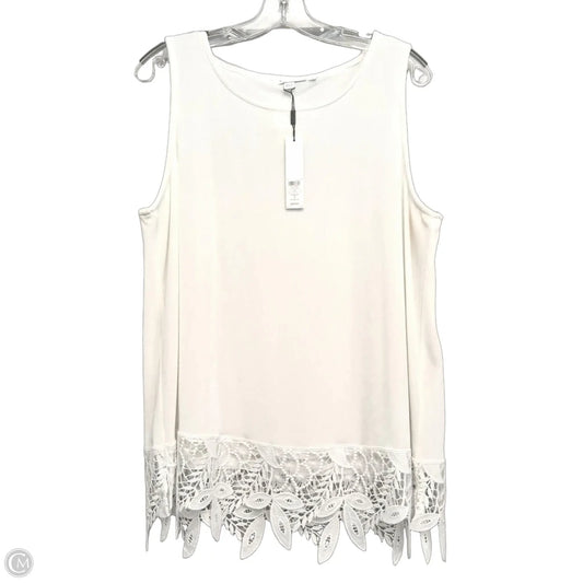 Top Sleeveless By Chicos In White, Size: Xl
