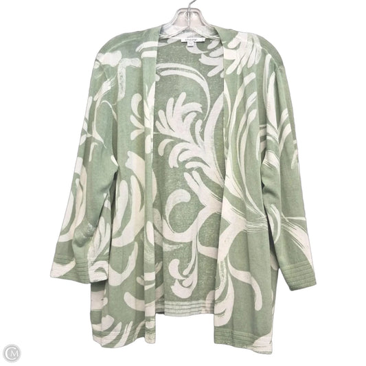 Sweater Cardigan By Chicos In Green, Size: XL