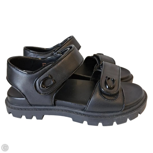 Sandals Designer By Coach In Black, Size: 5
