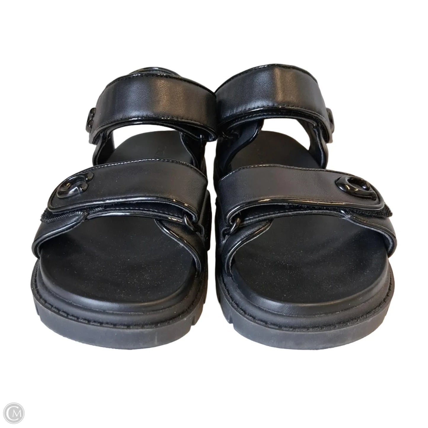 Sandals Designer By Coach In Black, Size: 5