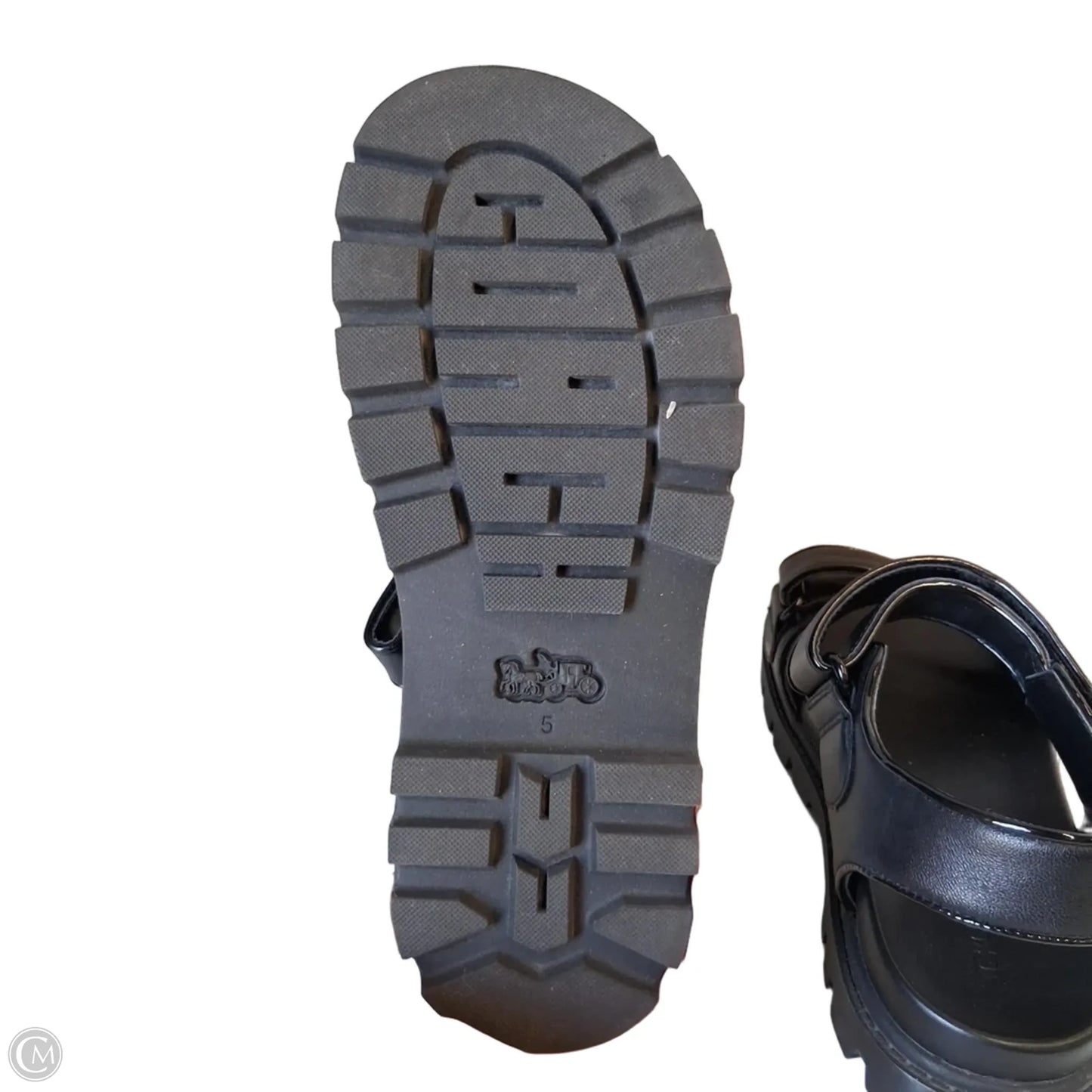 Sandals Designer By Coach In Black, Size: 5