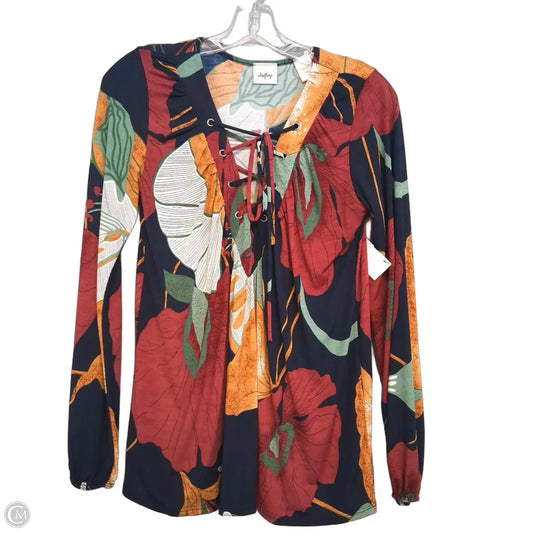 Top Long Sleeve By Daytrip In Multi-colored, Size: S