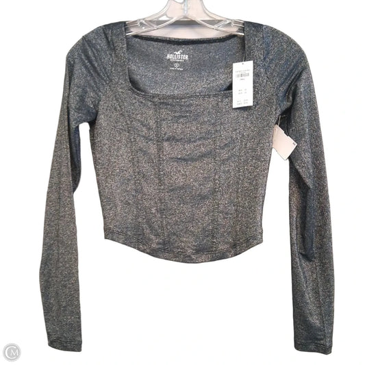Top Long Sleeve By Hollister In Silver, Size: S