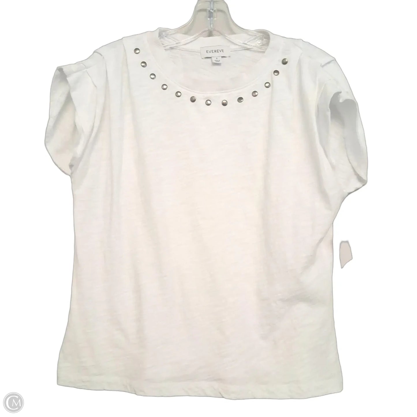 Top Short Sleeve By Evereve In White, Size: S