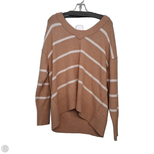 Sweater By Aerie In Tan & White, Size: M