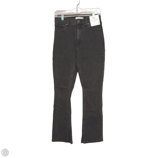 Jeans Boot Cut By Abercrombie And Fitch In Black Denim, Size: 2