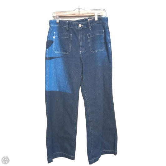 Jeans Wide Leg By Ag Jeans In Blue Denim, Size: 8