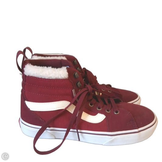 Shoes Sneakers By Vans In Red, Size: 8