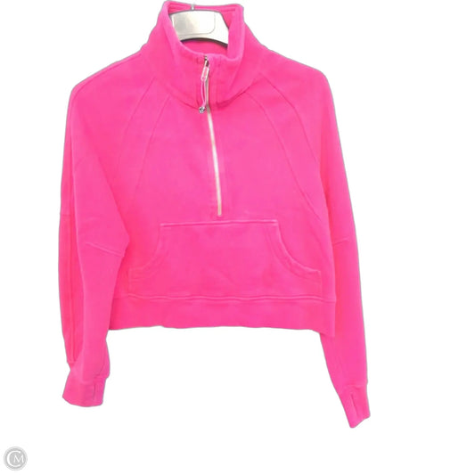 Athletic Sweatshirt Collar By Lululemon In Pink, Size: Xs
