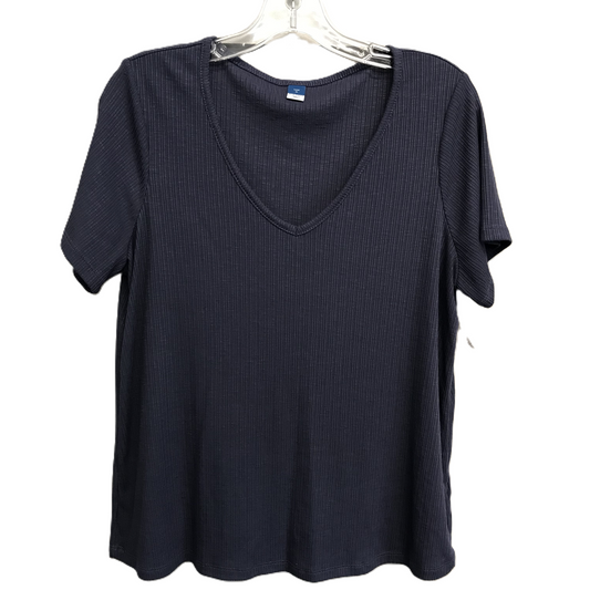 Blue Top Short Sleeve Basic By Old Navy, Size: M