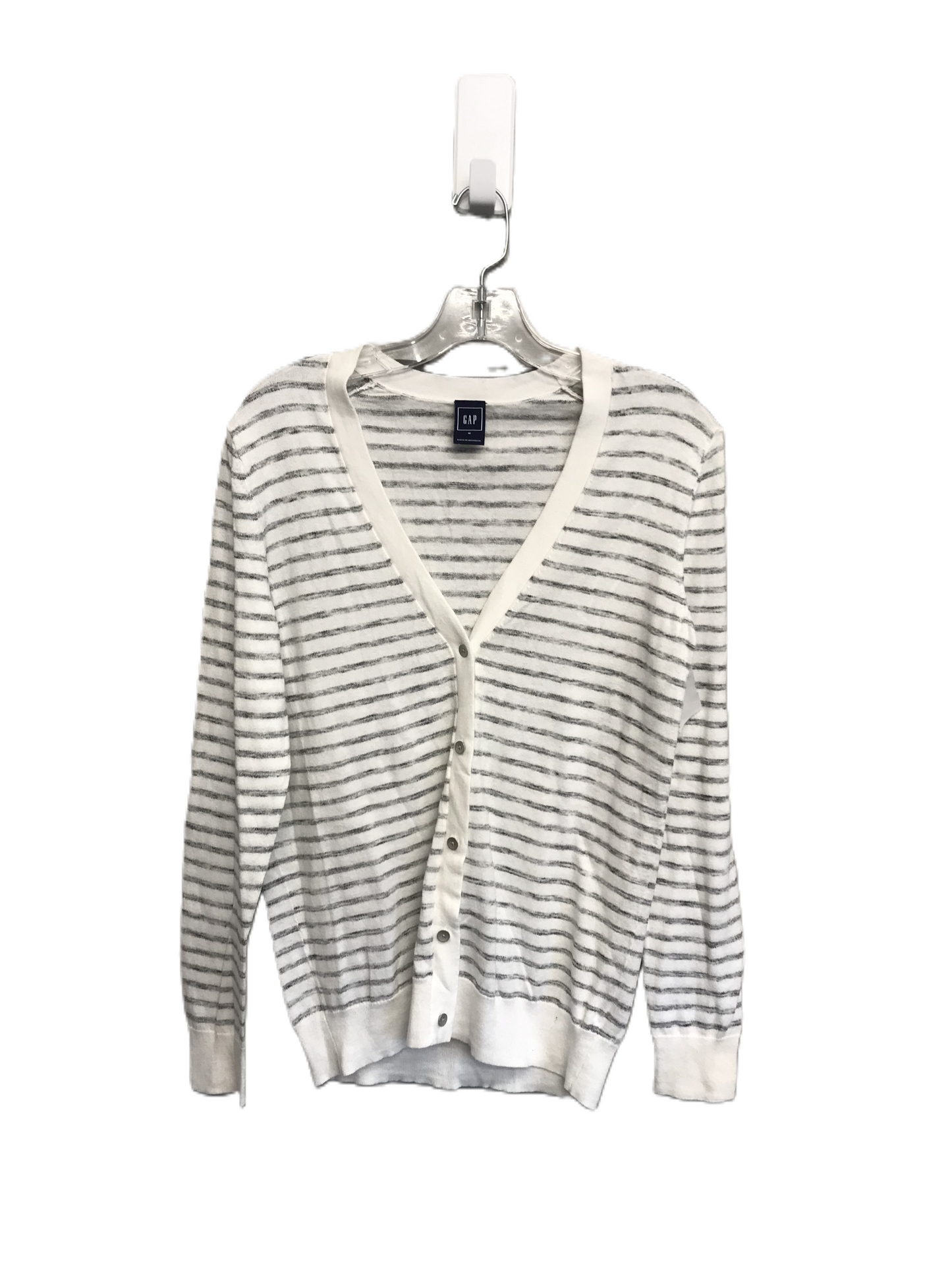 Striped Pattern Cardigan By Gap, Size: M