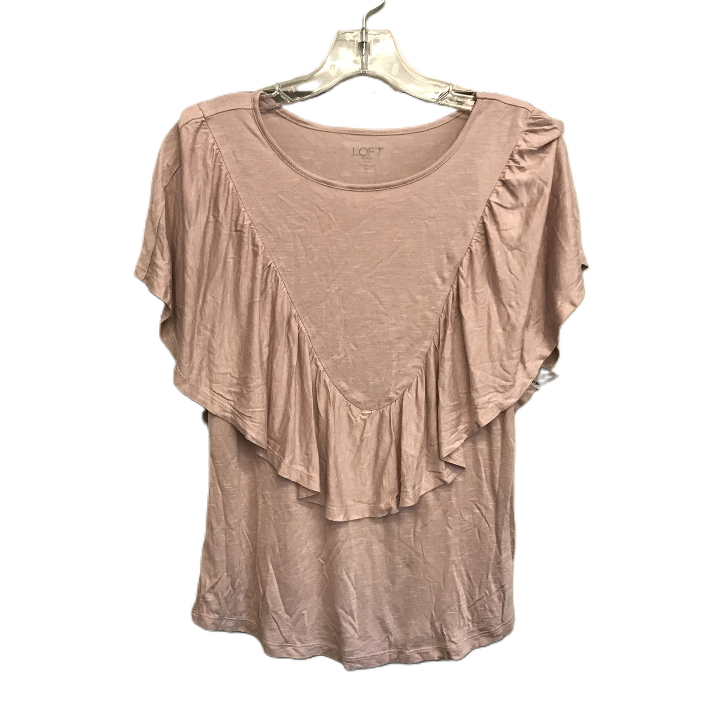 Pink Top Short Sleeve By Loft, Size: M