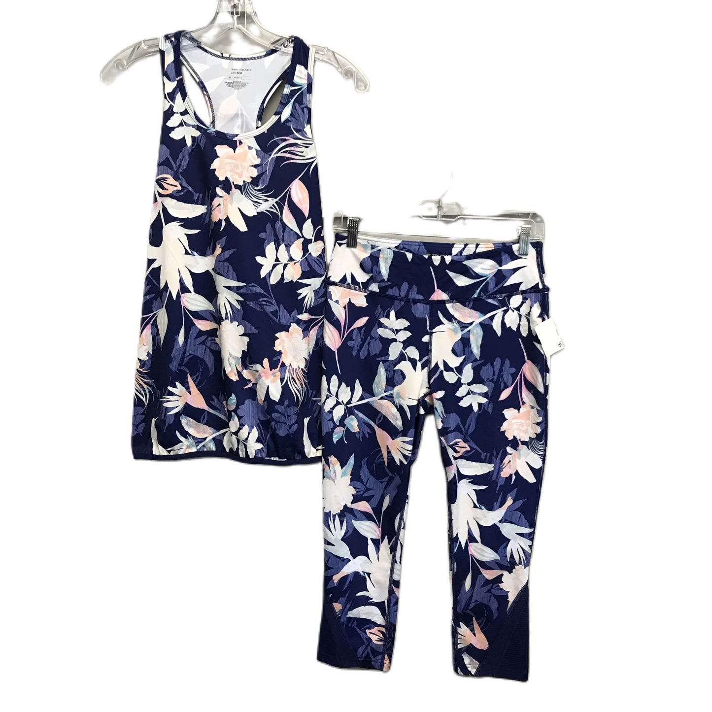 Floral Print Athletic Pants 2pc By Tek Gear, Size: M