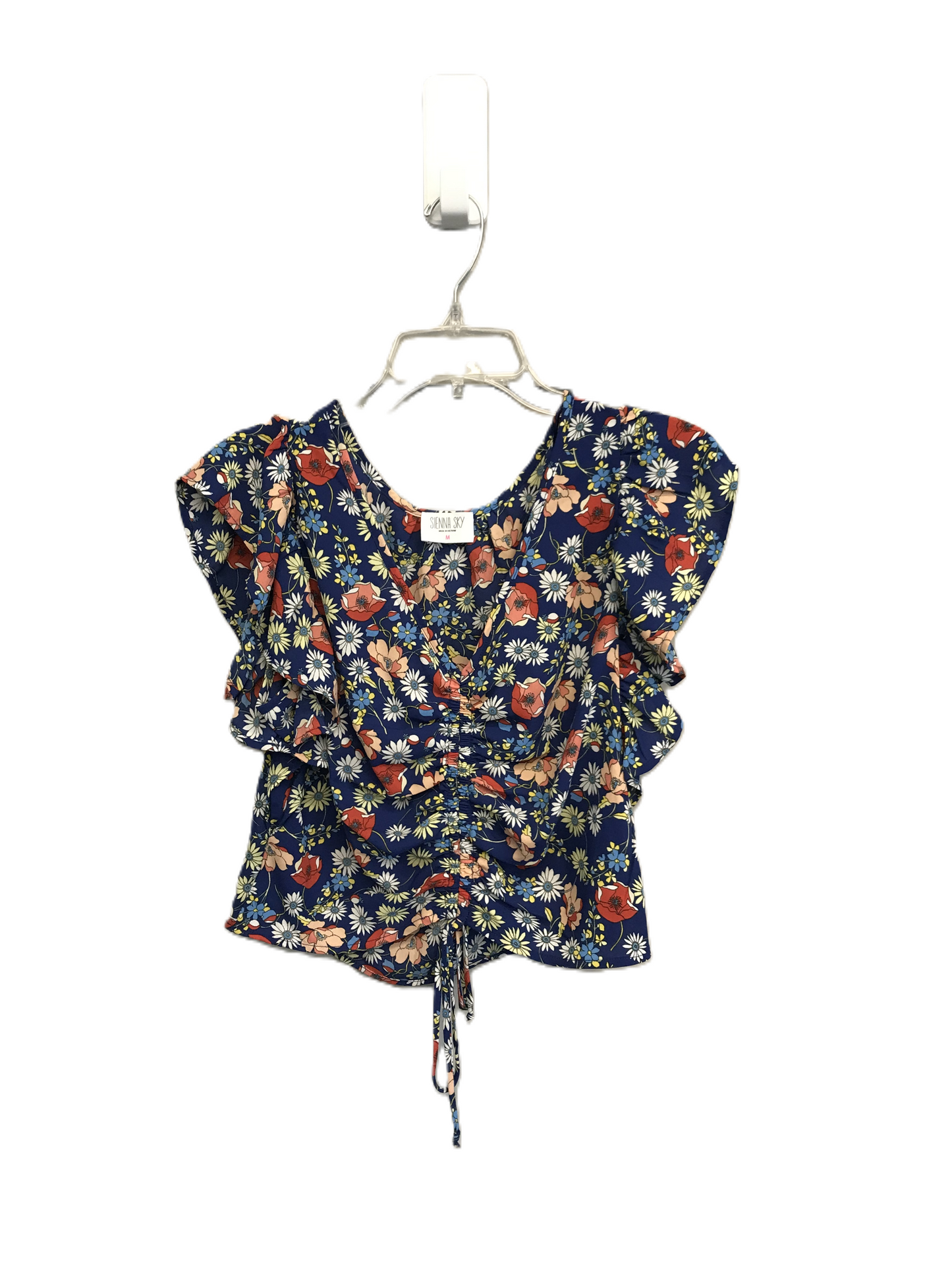 Floral Print Top Sleeveless By Sienna Sky, Size: M