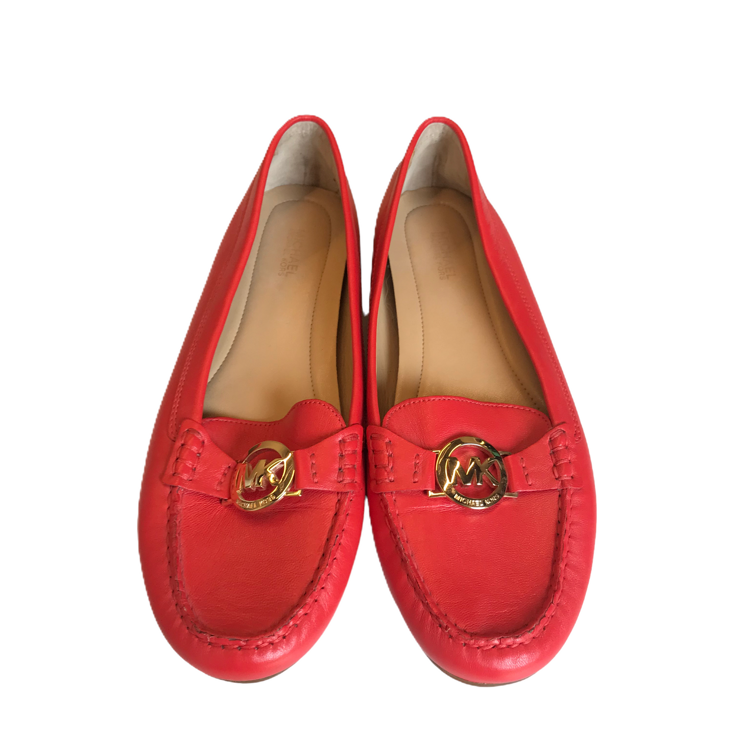 Red Shoes Flats By Michael Kors, Size: 9