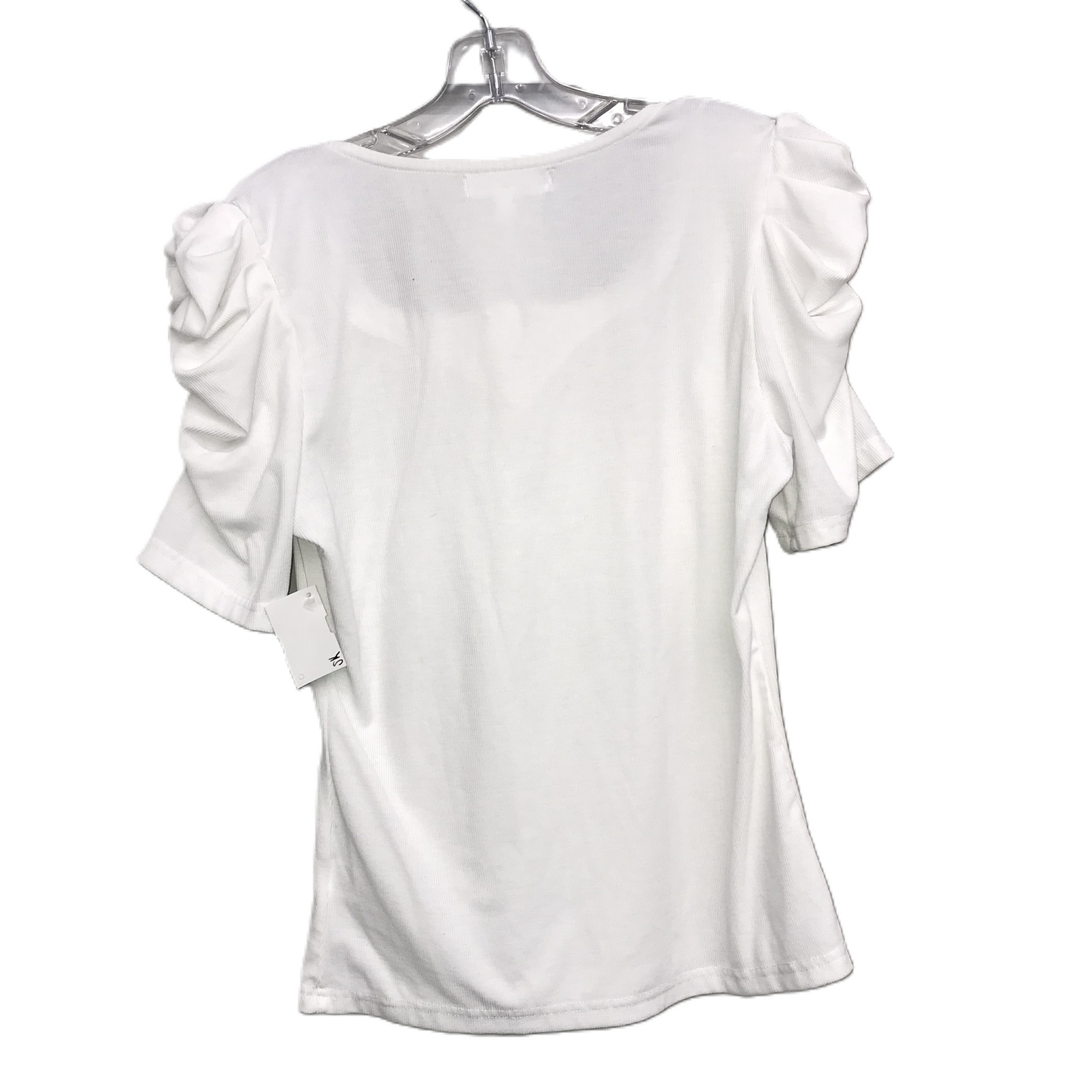 Top Short Sleeve By Stem Vine In White, Size: M