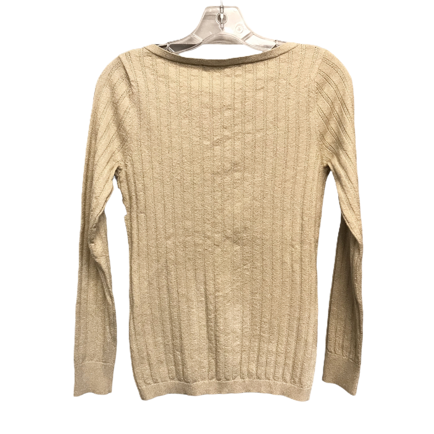 Top Long Sleeve By White House Black Market In Gold, Size: S