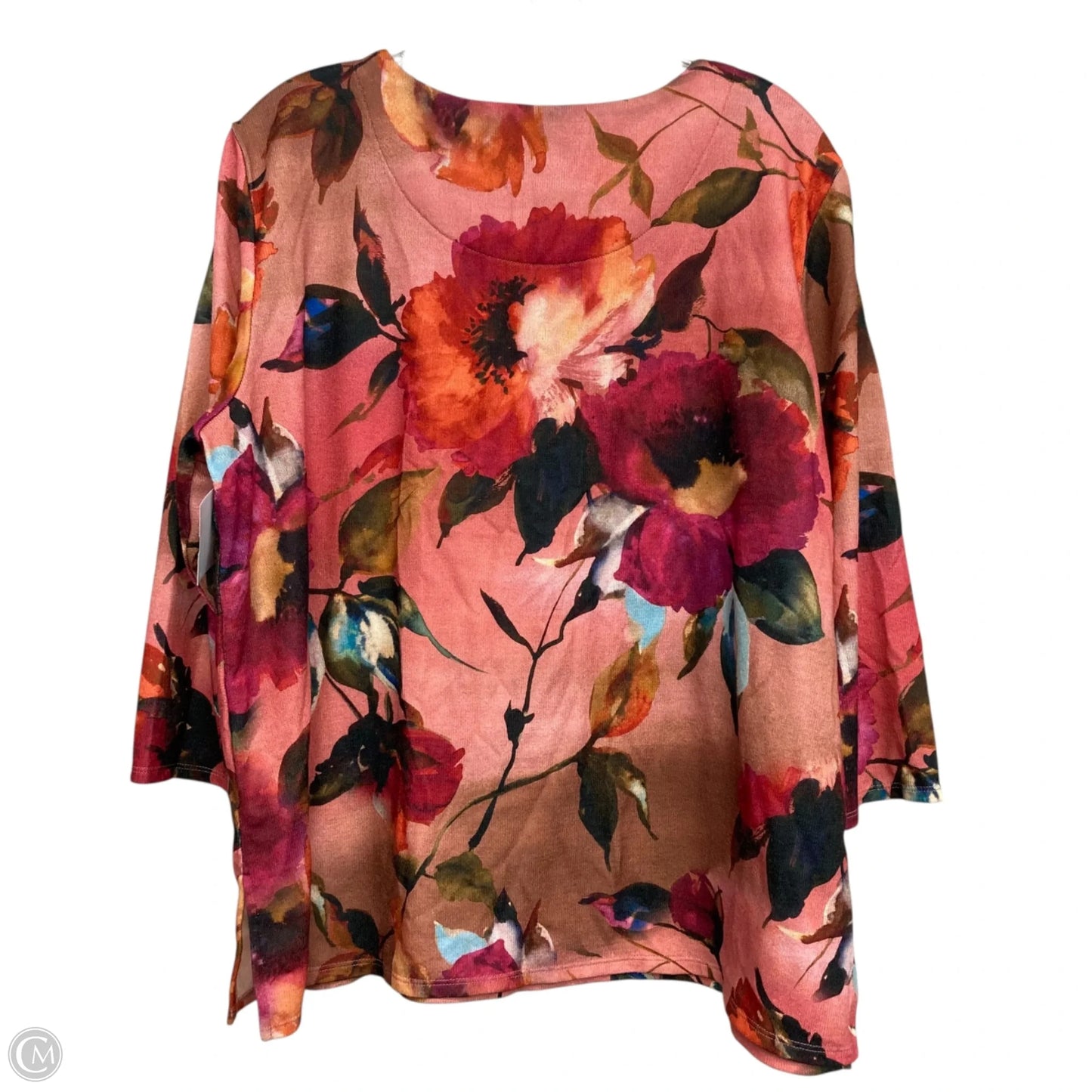 Top Long Sleeve By Alfred Dunner In Multi-colored, Size: Xl