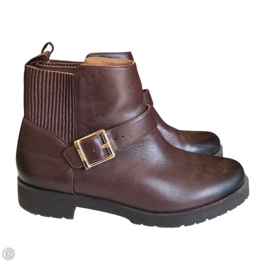 Boots Ankle Flats By Vionic In Brown, Size: 9.5