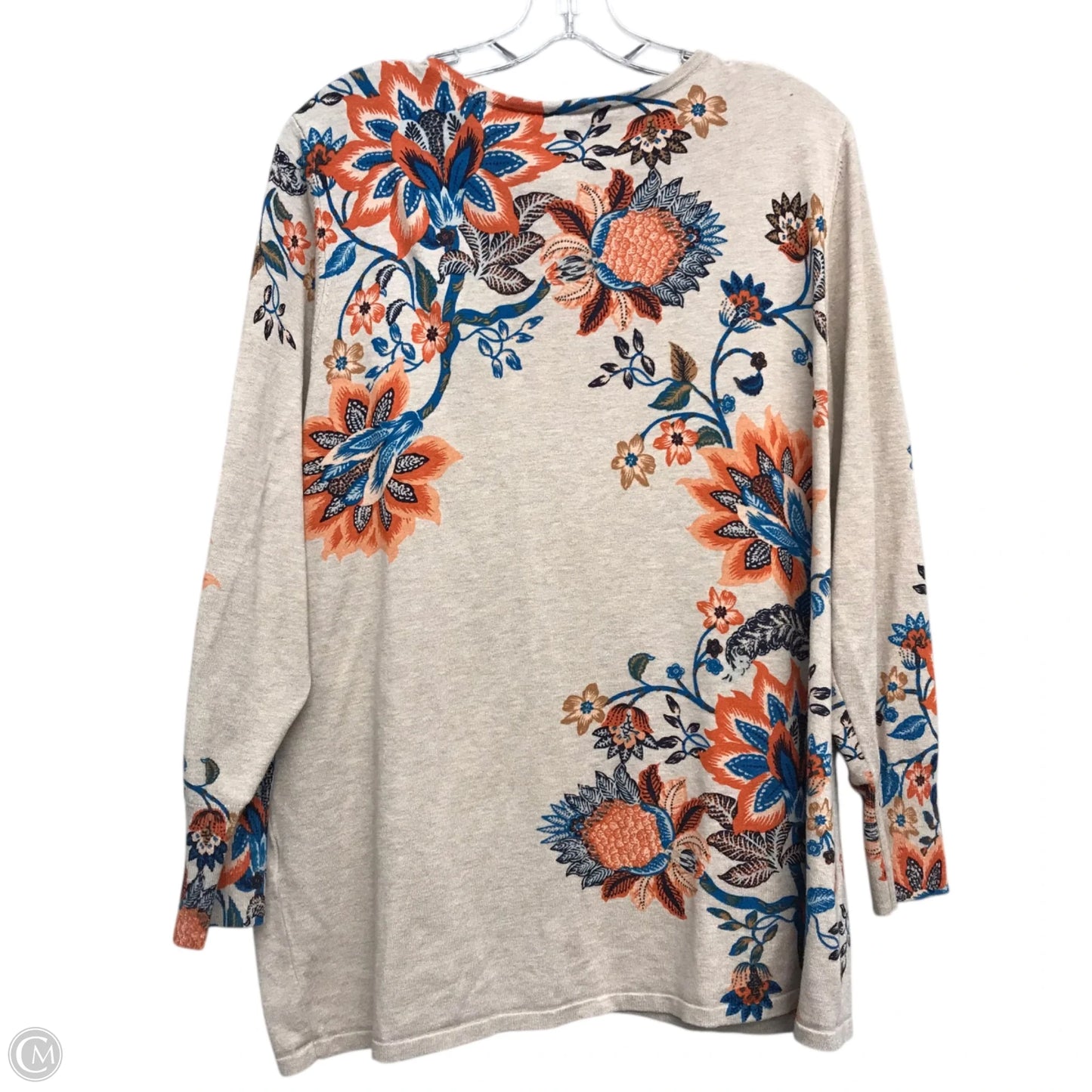 Top Long Sleeve By Chicos In Floral Print, Size: Xl