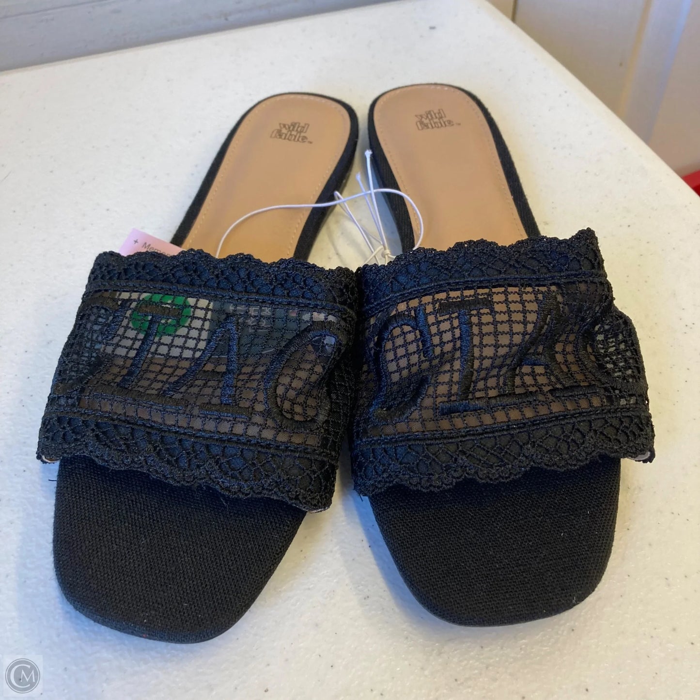 Sandals Flats By Wild Fable In Black, Size: 10