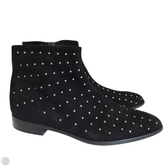 Boots Ankle Flats By J. Crew In Black & Silver, Size: 8