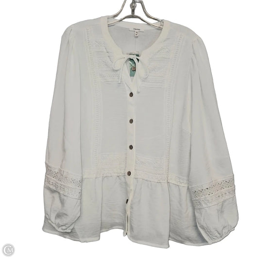 Top Long Sleeve By Maurices In White, Size: 0x